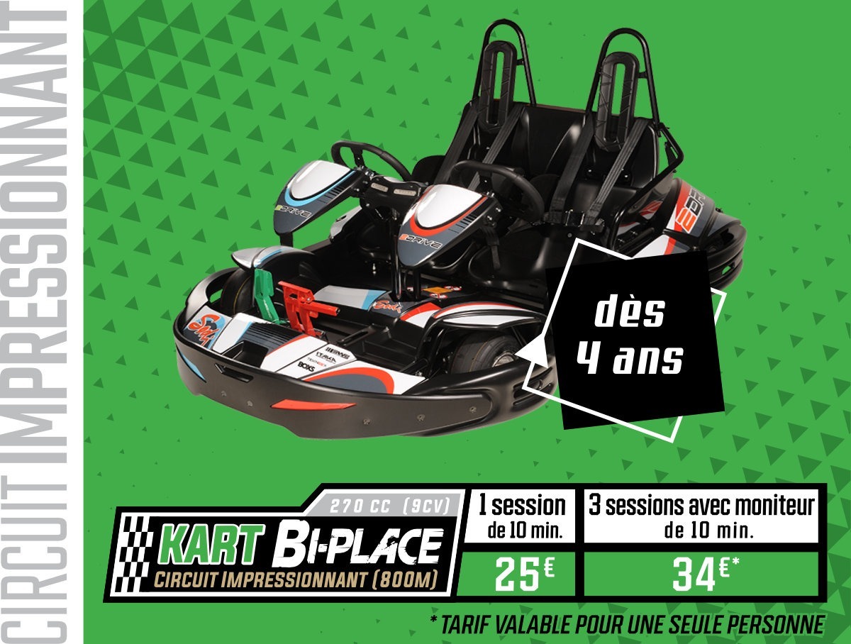 Tarifs Kart Bi-place